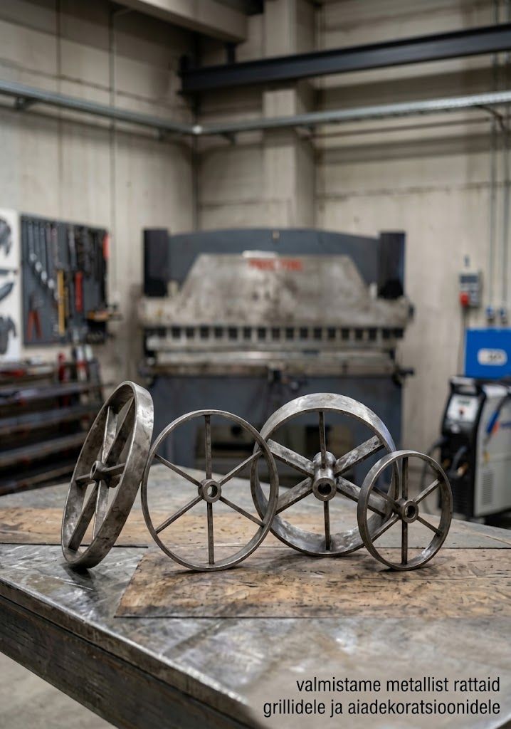 Unlackierte Metallräder