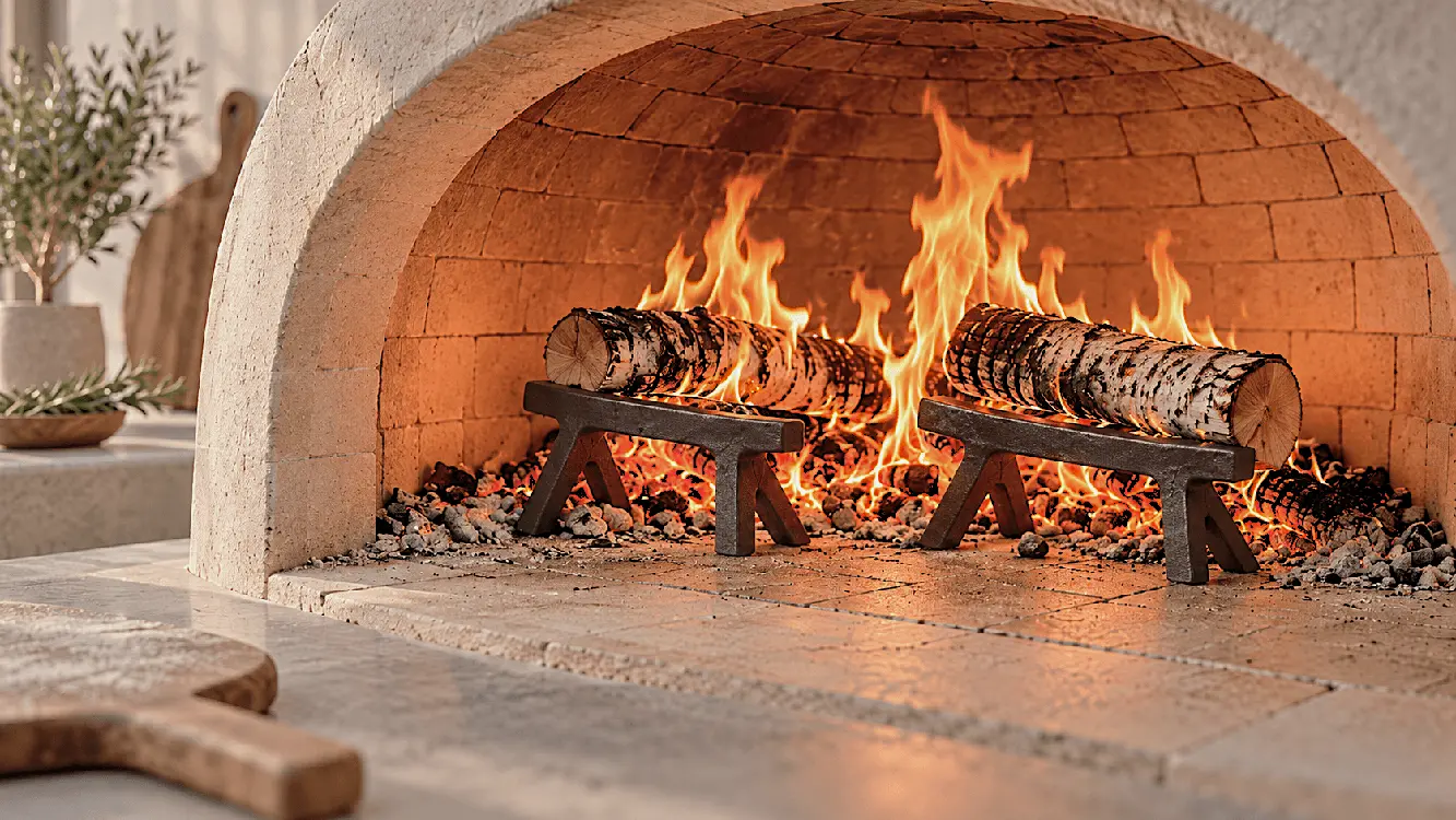 feuerboecke fuer holzbefeuerte pizzaoefen